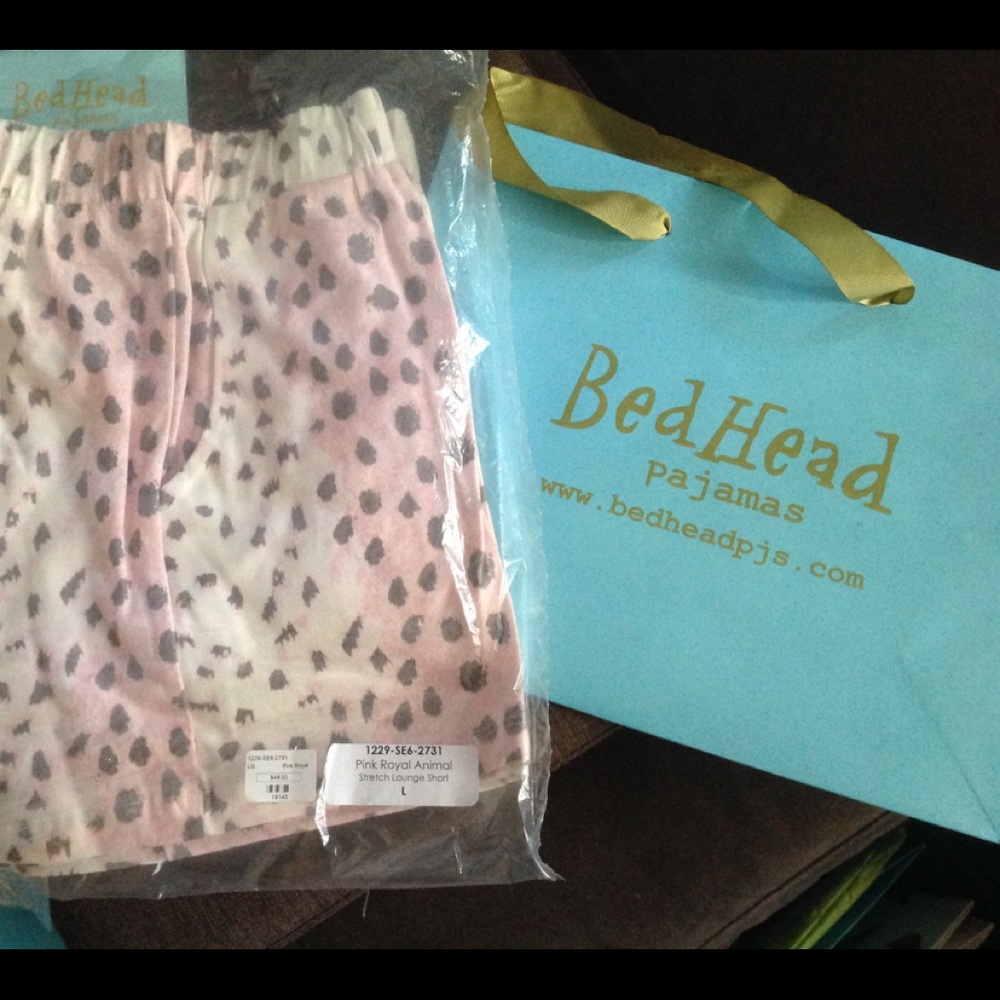 Bedhead Pink Royal Animal Stretch Lounge Short